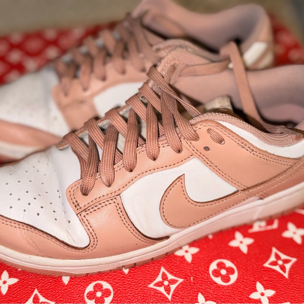 Women's Pink and White Sneakers